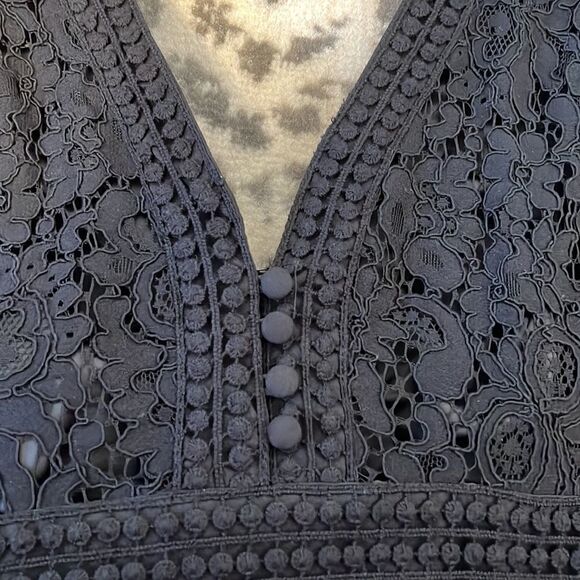 Bardot Morgan Lace Dress Black Midi S - Picture 8 of 8